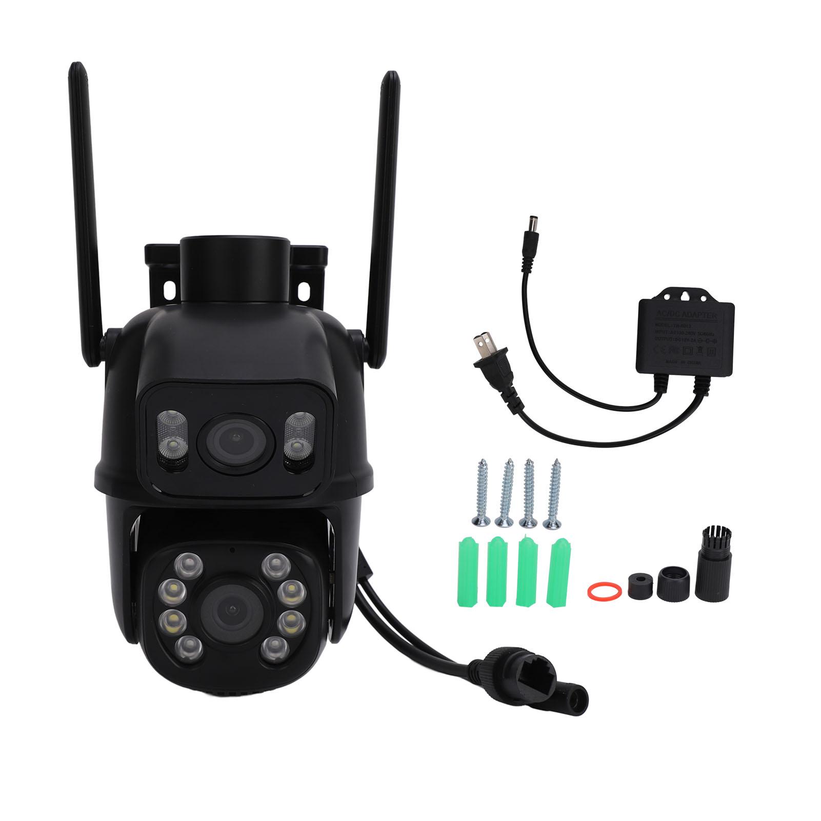 

Об єктив Камера безпеки 6MP Нічне бачення Автоматичне виявлення Світло Звук Сигналізація Wi-Fi Камера безпеки для US Plug