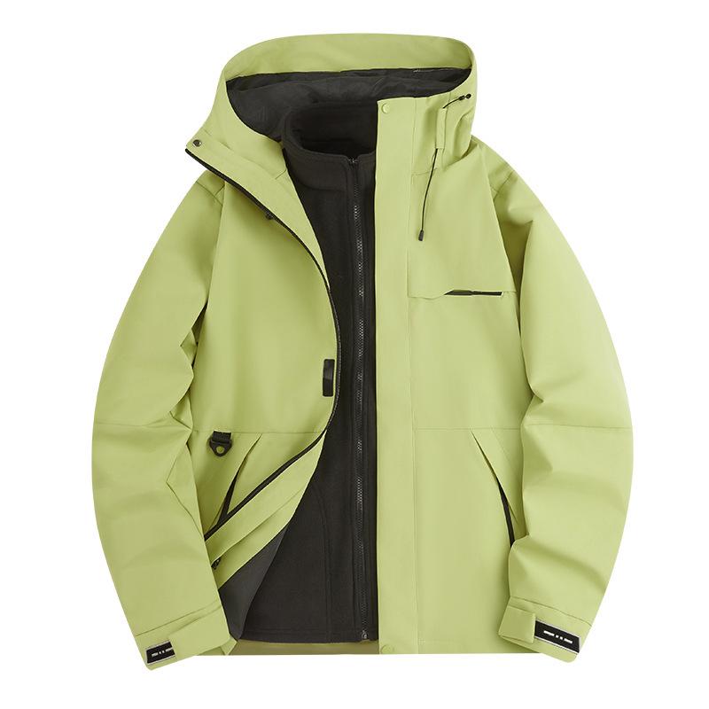 Unisex 3-in-1 Winter Jacket: Windproof, Waterproof, Detachable with Thick Fleece Liner