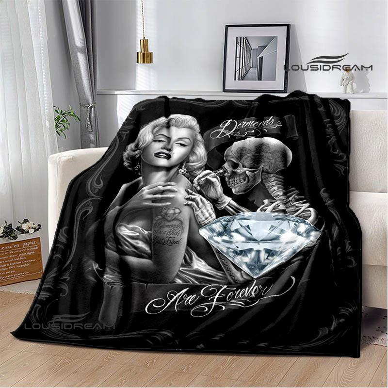 Marilyn Monroe Printed blankets picnic blanket Warm Flannel blankets Soft and comfortable blanket bed linings Birthday Gift