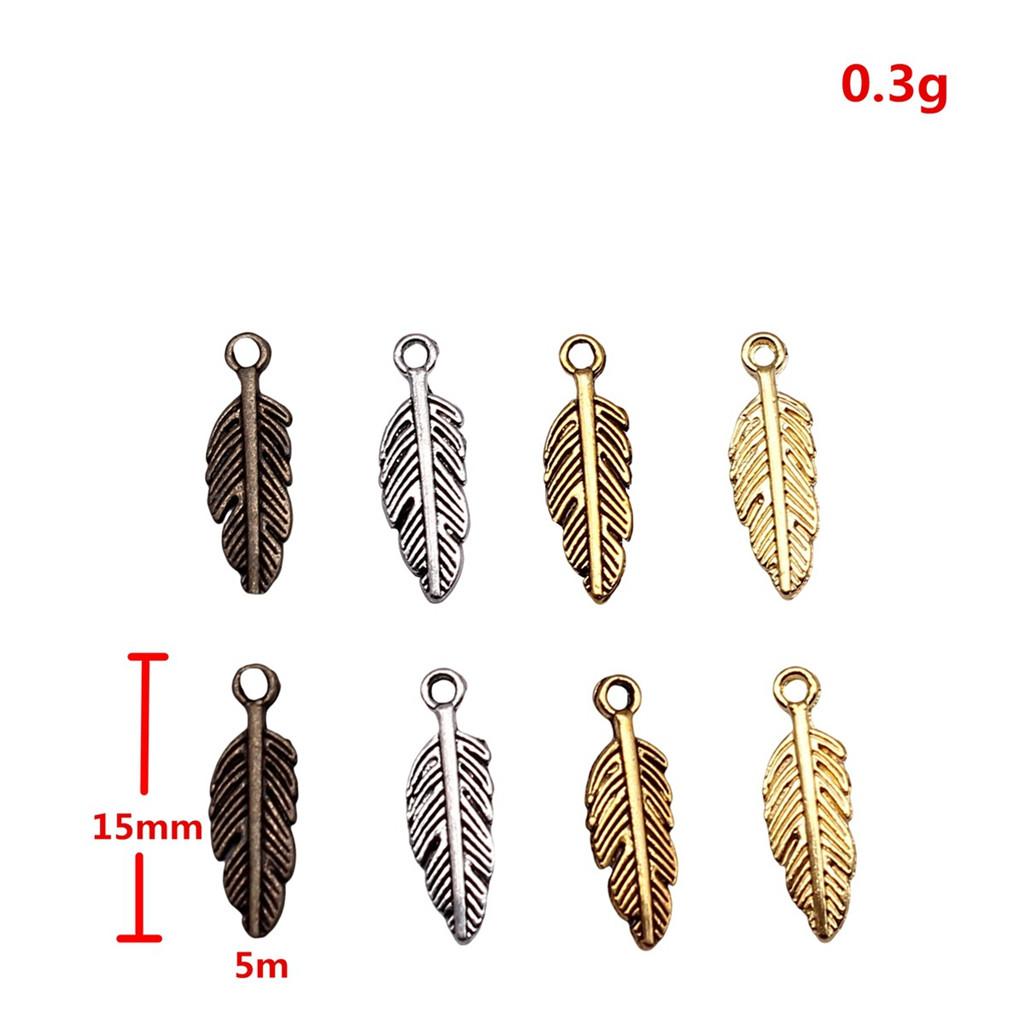 Feather Charms Multi Color Alloy Leaf Pendants For Boho Style DIY Jewelry Accessories
