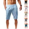 Pantaloncini da jogging a cinque punte in cotone e lino sportivi casual da uomo di nuovo stile estivo