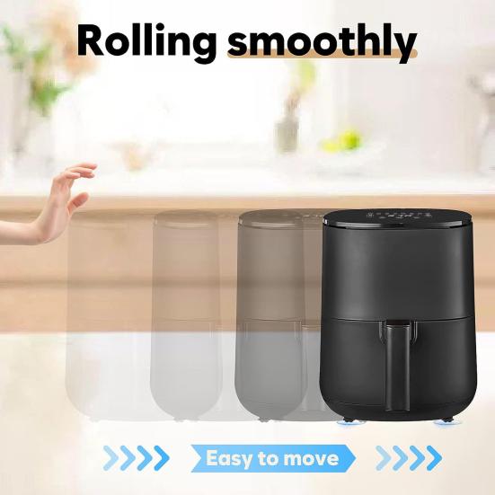 8Pcs Caster Wheel Easy Glide Self Adhesive 360 Degree Rotation Effortlessly Move Appliance Mini Wheels