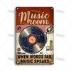 ARTISIAN Rusty Vinyl Records Metal Tin Sign Vintage Decorative Plate Classic Music Metal Sign Man Cave Home Studio Wall Decor