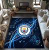 Manchester City Printed Flannel Area Rug Non Slip Soft Polyester Floor Carpet Indoor Decor Mat for Bedroom Living Room Sofa