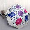 Dungeons and Dragons Automatic Folding Umbrella  8 Ribs, Durable Iron Frame, Bright Color Pattern Compact Travel Umbrella, Suitable for Outd