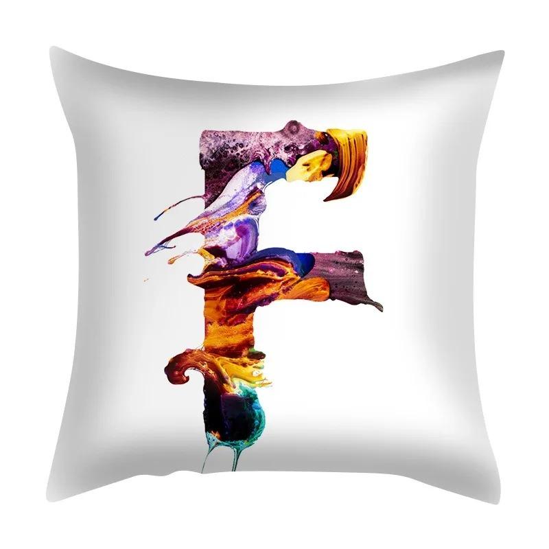 Colorful Creative Letter Decorative Pillowcase Living Room Office Home Pillowcase Car Ornaments