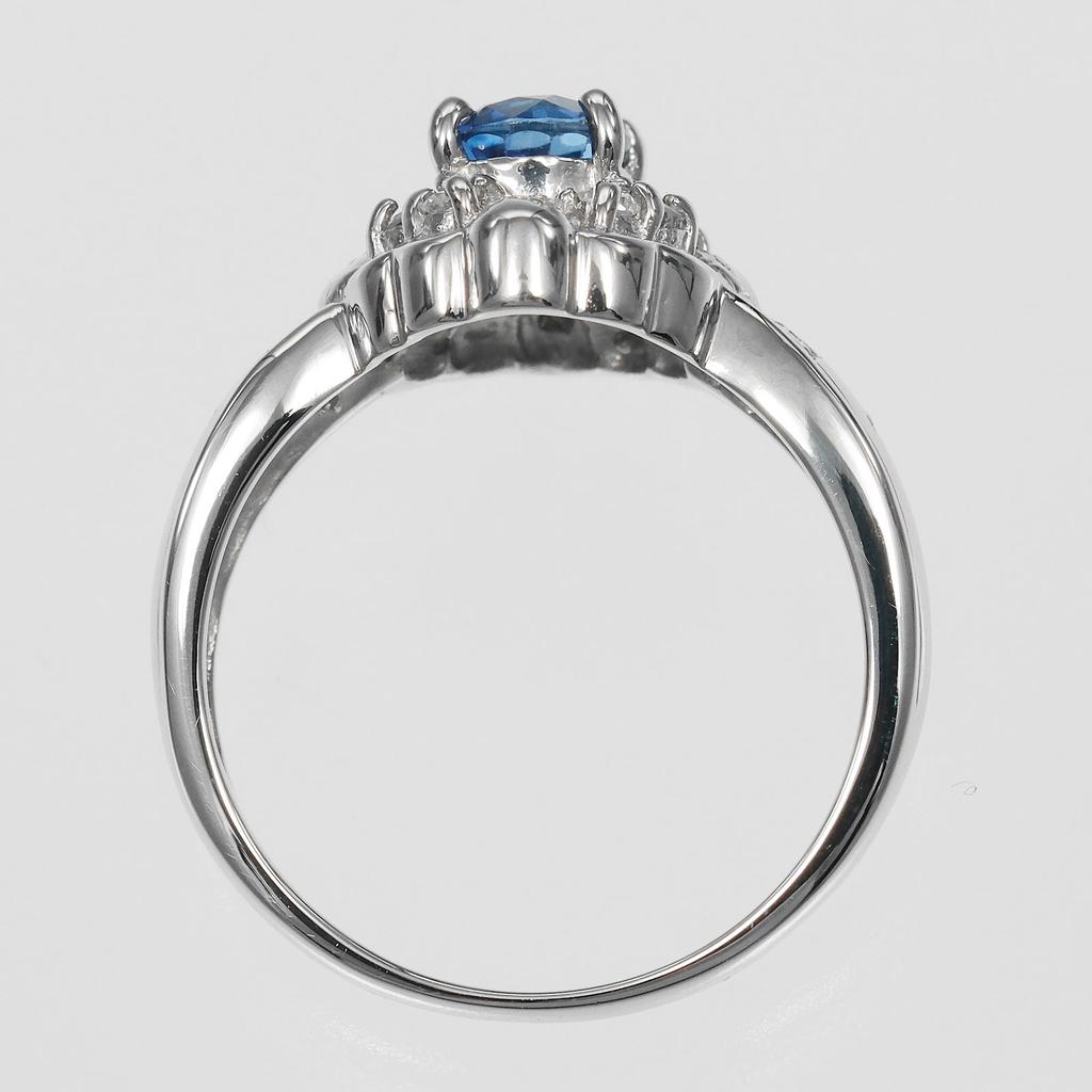 Ring Pt900Platin/Saphir/Diamant #5.6(US-Grösse) 7.3g Frauen Gebraucht