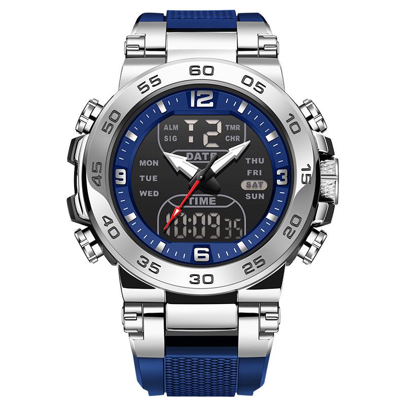 FOXBOX Dual Display Fashion Electronic Sports Watch for Students