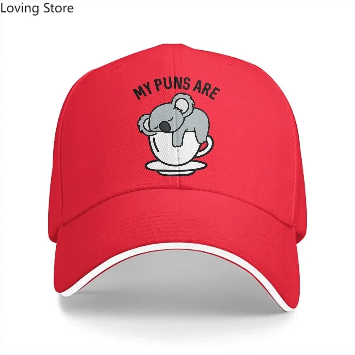 Summer Cap Sun Visor My Puns Are  Tea Hip Hop Australian Koala Peaked Hats One Size