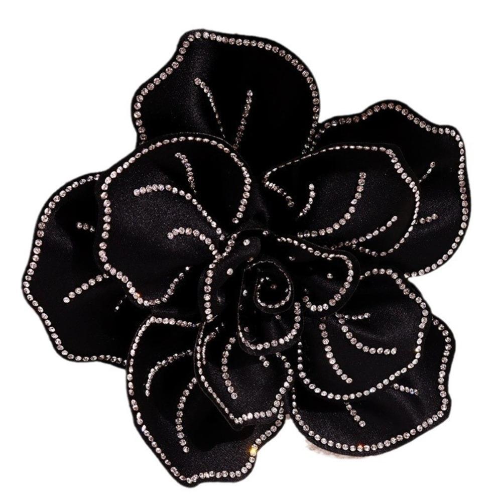 Badge Large Flower Camellia Brooch Korean Style Rhinestones Brooch Suit Collar Pin  Decoration