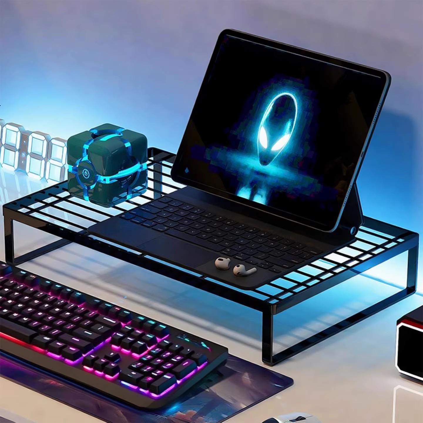 Multi-Purpose Laptop Stand: Gaming, Cooling, Storage & Keyboard Rack