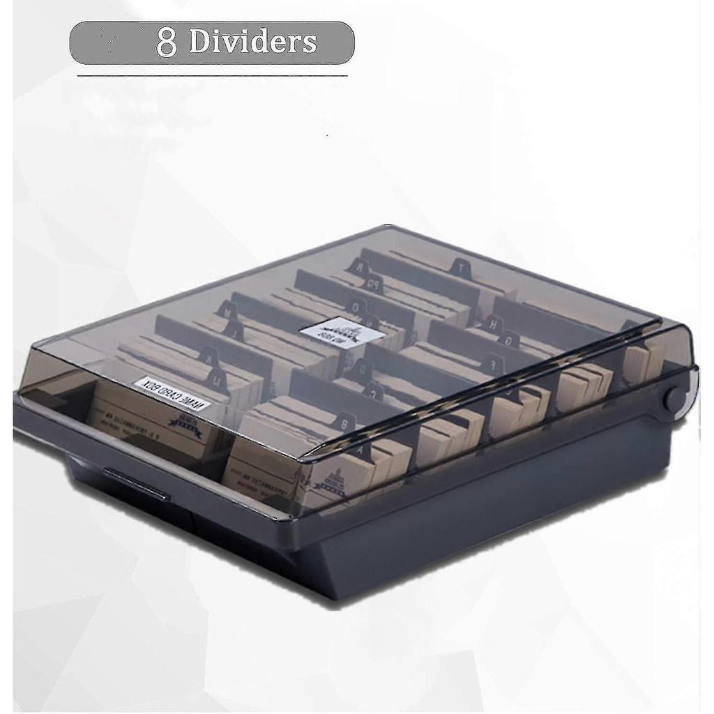 Business Card Box, 1000 Card Capacity Business Card Storage Box With A-z Index