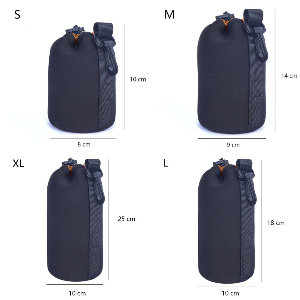 Neoprene Camera Lens Protector Case Waterproof Lens Storage Bag Digital SLR Camera
