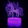 Unicorn Night Light For Children, Illuminated, Horse, Desk Lamp + Remote Control