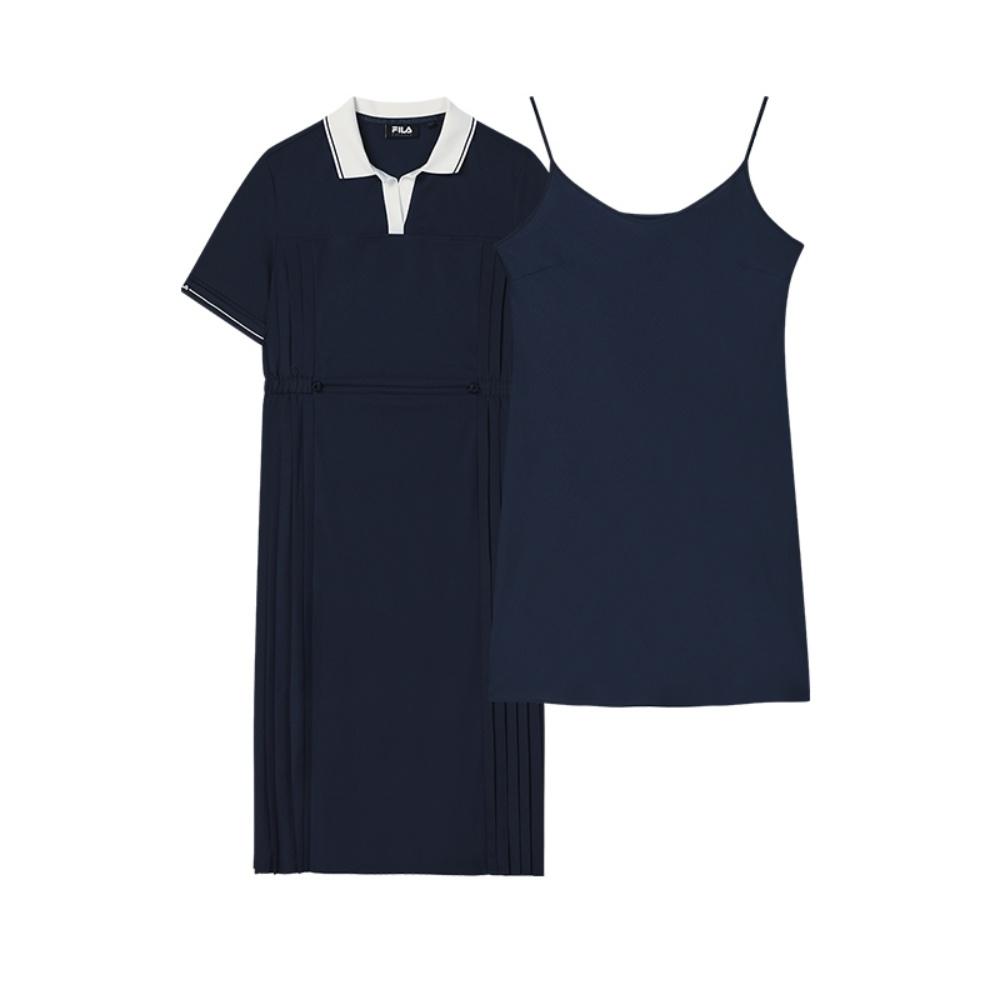 FILA Emerald Fashionable Casual Short Sleeve Dress Two Piece Set Women dresses F11W534304F-DB