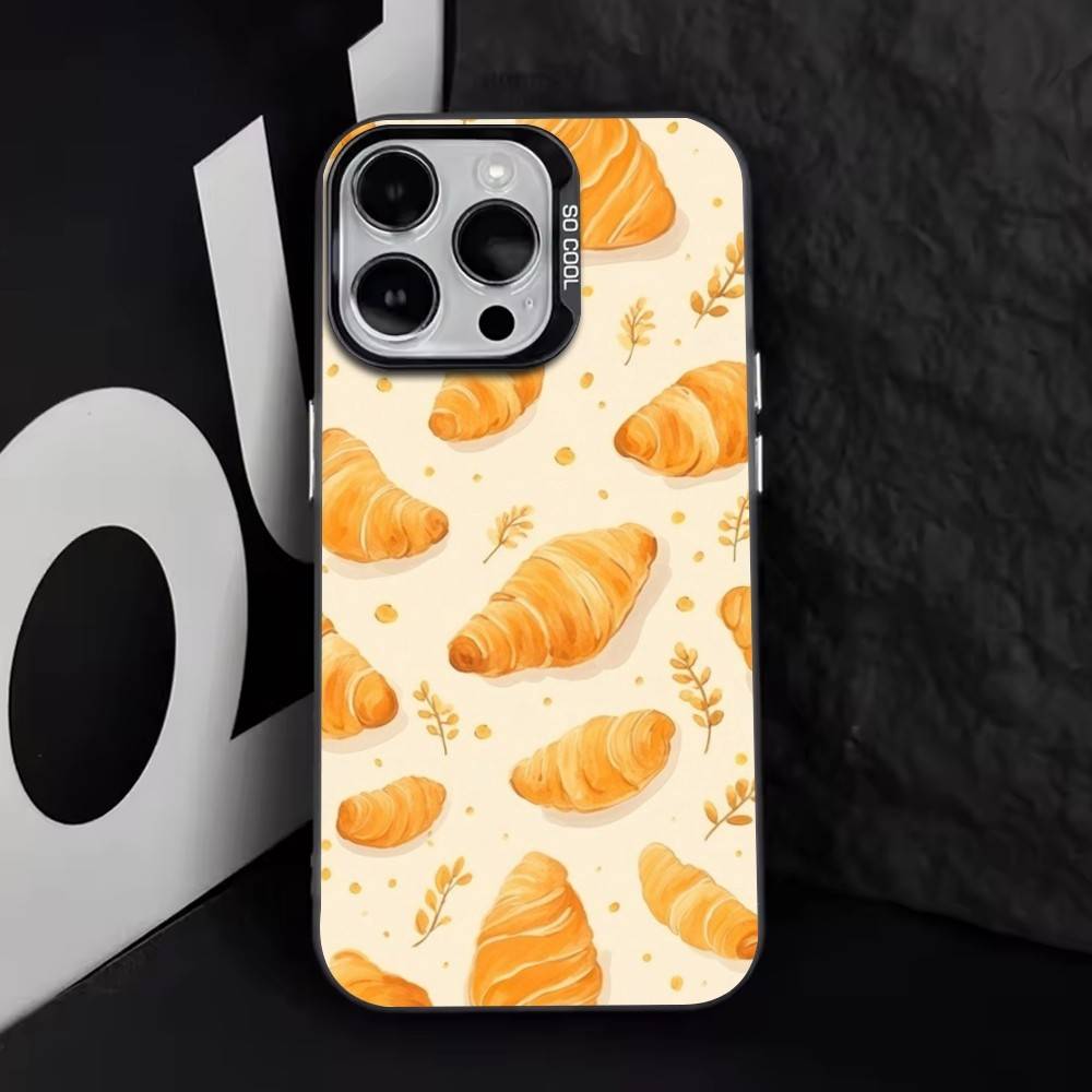 Yellow bread Phone Case For iPhone 17,16,15,14,13,12,11 Plus,Pro Max,XS,Colorful Silver Phone case Funda Cover