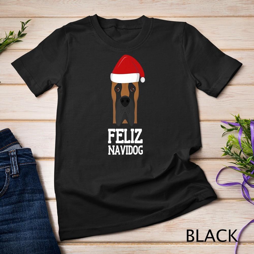 Feliz Navidog - Frohe Weihnachten Hund Deutsche Dogge Unisex T-Shirt