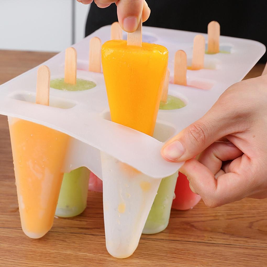 Homemade Ice Cream Mold 10-Cavity Silicone Tray
