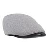 British Style Men's Newsboy Hat Tweed Adjustable Beret Autumn and Winter Warm Forward Hat Casual Cap Tide