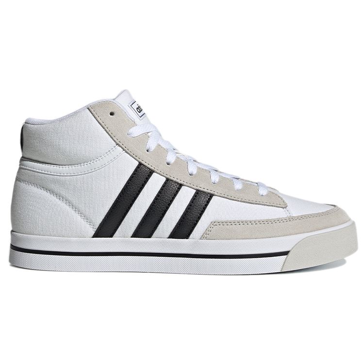 Adidas Neo Retrovulc Mid Canvas Suede Retro Basketball Shoes Men Sneakers White Gray H02211