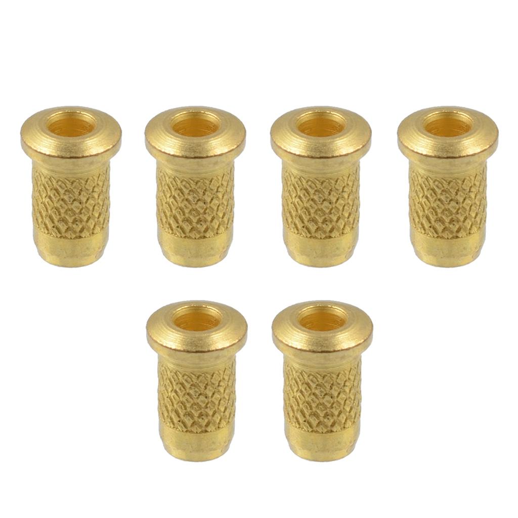 Tooyful 6 Pieces Iron Guitar Through Body String Mounting Ferrules Bushings for Electric Guitar Replacement Parts