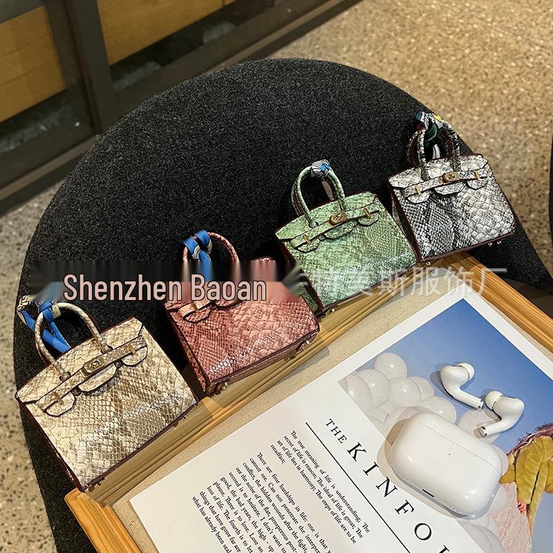Modă H Mini Birkin Căști Bluetooth & Portofel Monede Breloc Charm
