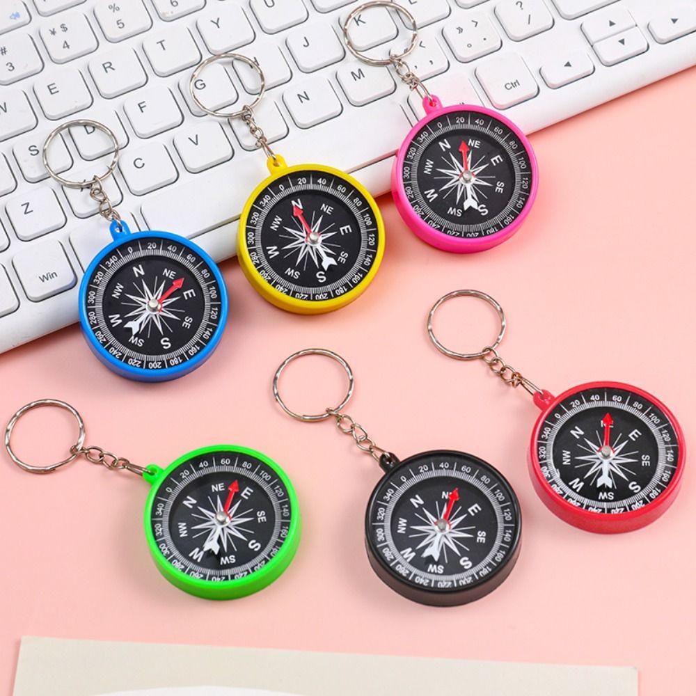 Hiking Mini Compass Pendant Climbing Navigation Tools Pocket Compass Keychain Hanging Accessory