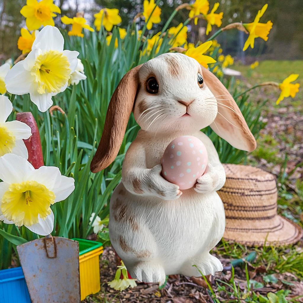 Kreativer Hasen Eier Gartenstecker für Festival Außendekoration Raseneinsatz Saisonale Hofverzierung PVC Zubehör