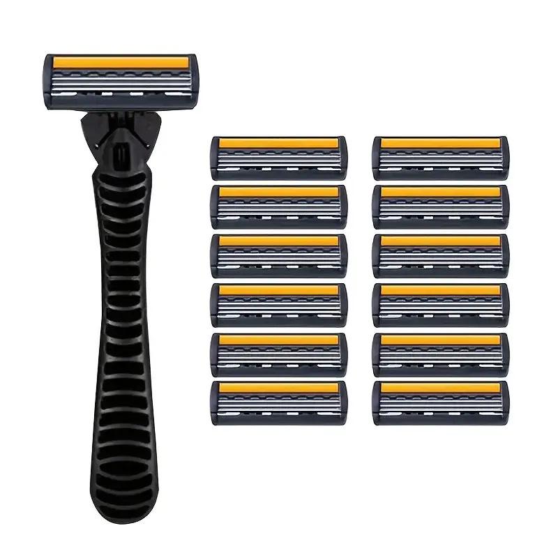 Durable 3-Layer Stainless Steel Safety Razor Blade for Easy Manual Hair Removal