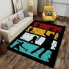Tennis Players Silhouette Design Suitable As a Non-slip Mat for the Living Room or Bedroom Sofa