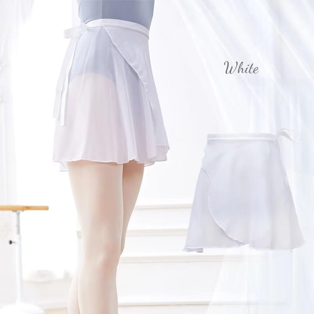 New Lace-up Ballet Skirts Chiffon Solid Color Leotards Skirt Dance Skirts Women