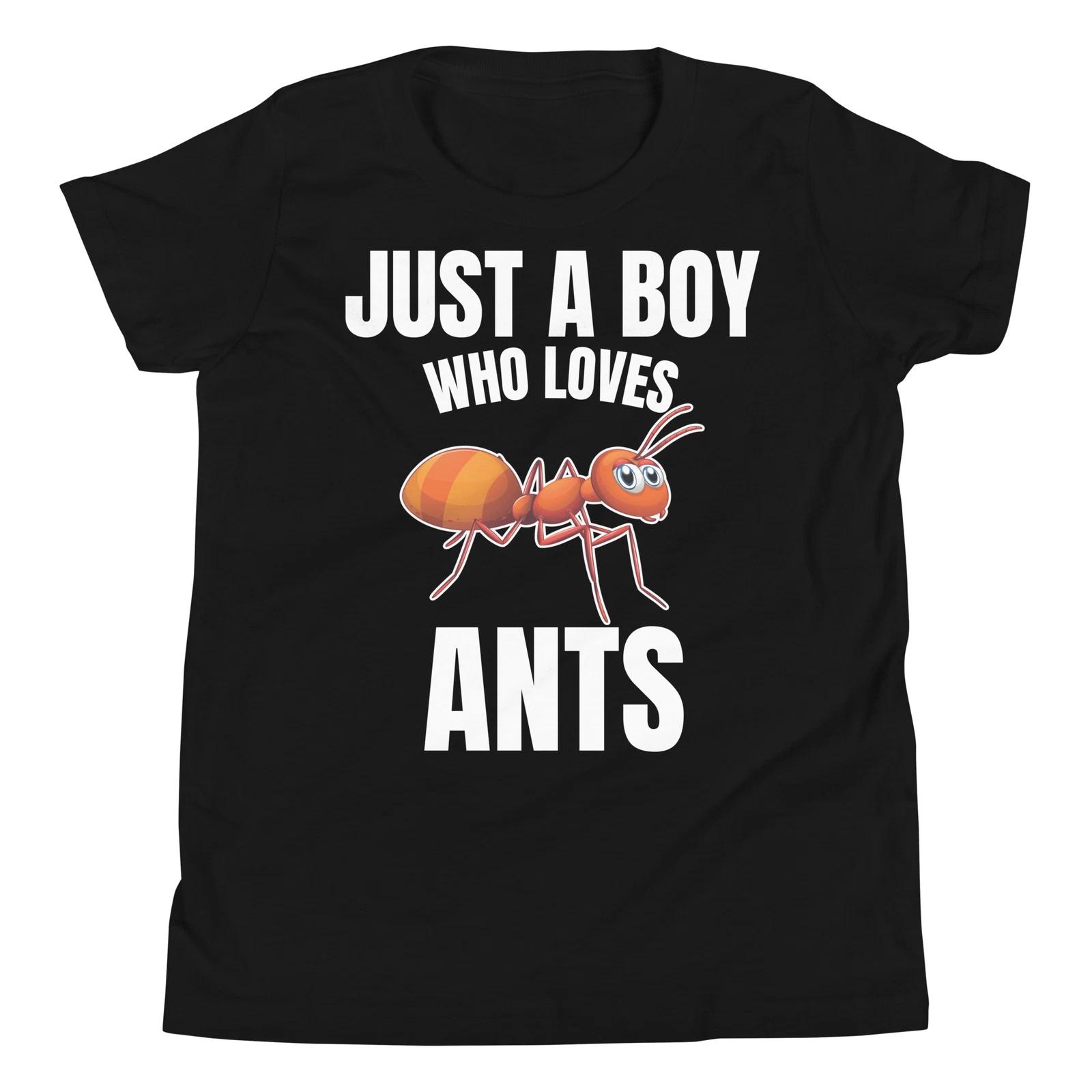 

Just a Boy who Loves Ants Entomology Ant Lover Insect Lover Youth T-Shirt 100