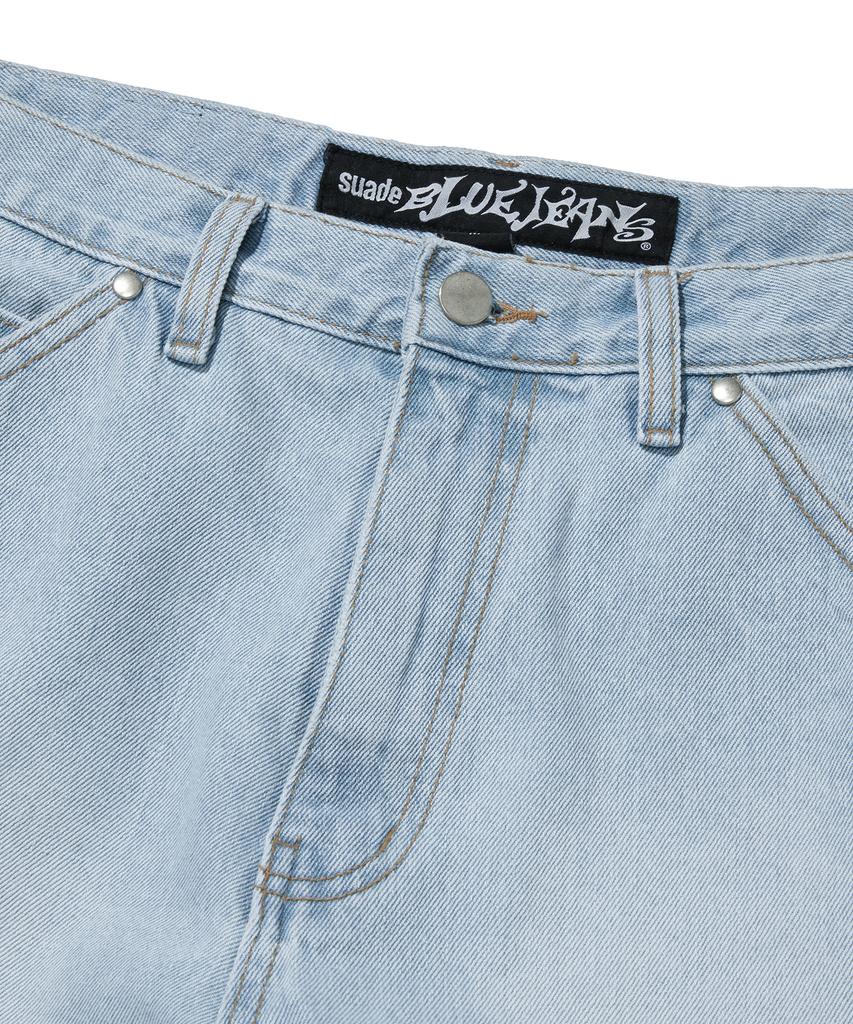 Seuweideu Carpenter Denim Shorts [Light Blue]