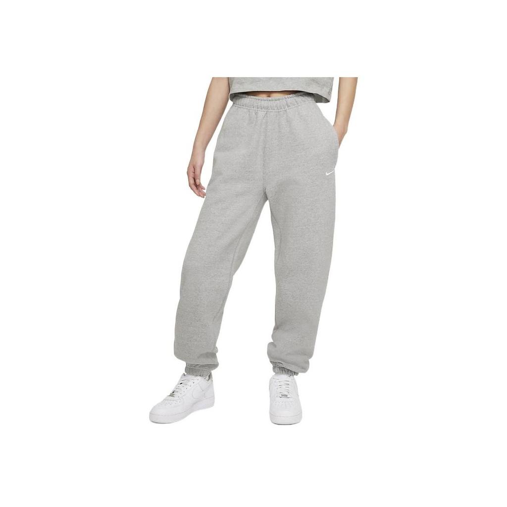 Nike Pantaloni de sport pentru femei Solo Swoosh Fleece Lab (Dimensiunea Asia) Imbracaminte stradala pentru femei gri închis Heather DA0334-063