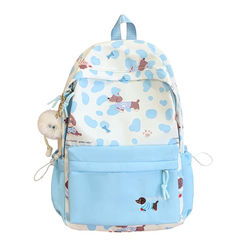Schoolbag Japanese cute cartoon printed backpack female ins small fresh contrasting color primary and secondary school backpack casual backpack