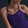 Nike Hydrastrong Series Fashion Simple Stylish Solid Color One-Piece Swimsuit Women swimsuit Purple NESSA017-536