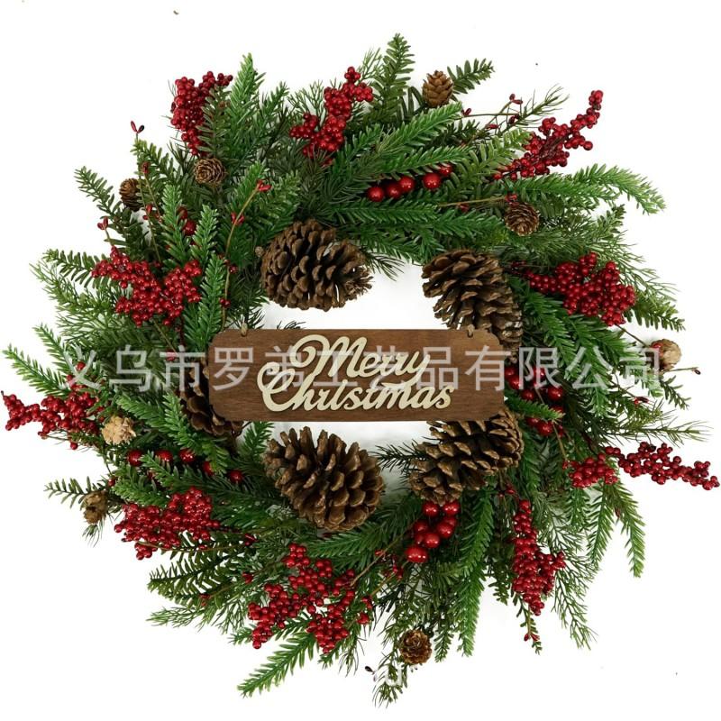 Christmas Wreath Door Hanging Decor Home Mall Window Party Festive Simulation Ornament