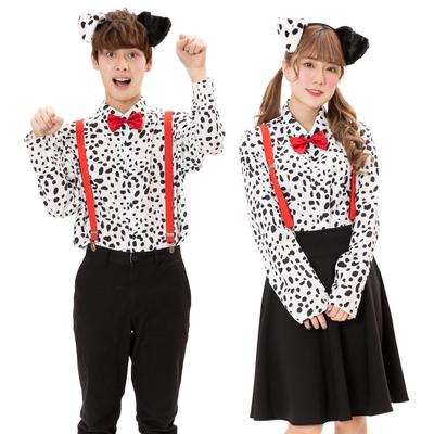 Clearstone Animal Shirt Cosplay Halloween Dalmatian Shirt Unisex Black