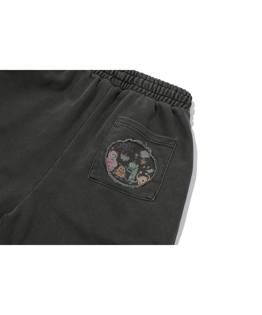 CPGN STUDIO Happy Day Pocket Pigment Sweatpants Smoke Black