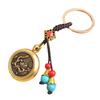 Handmade Animal Pattern Keychain Charm Keychain Accessory Brass Texture Suitable for Prosperity and Peace Home Decors