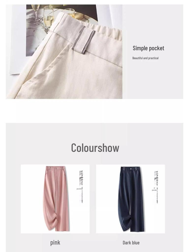2025 Women's Summer Slimming Cotton Linen Wide-Leg Pants