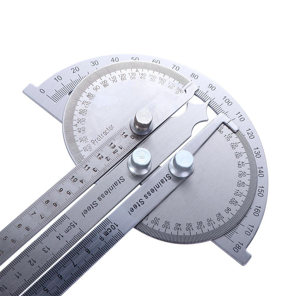 Rotary Stainless Steel Caliper Round Head Goniometer Adjustable Protractor Protractor 180 Degree Protractor Angle Ruler