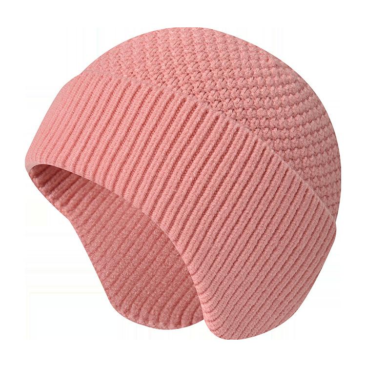 New Style Thickened Knitted Wool Beanie for Men Winter Warmth Pull-Over Hat Cold-Proof Windproof Head Cover Ear-Warming Hat for Men and Women