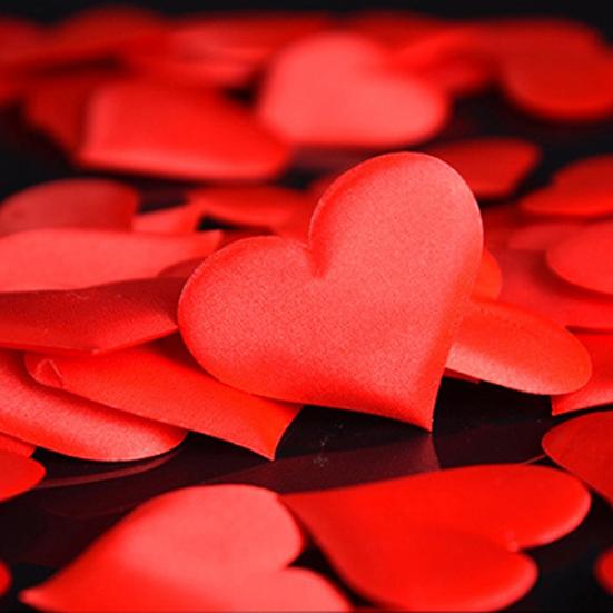 100x Svatební dekorace Dekorace na stůl s okvětními lístky srdce Valentýna