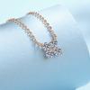 Girlfriend Valentine's Day 18K Rose Gold Necklaces Women Wedding Fine Jewelry Moissanite Diamond Daughter Birthday Gift