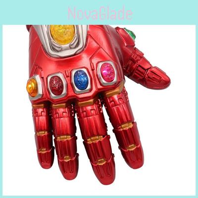 Iron Man Led Gloves With Removable Stones For Ultimate Cosplay Experience