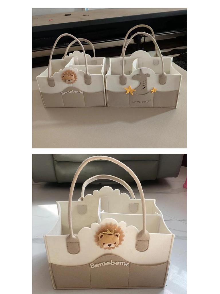 Geantă Tote din Feutru Nețesut Îngroșat cu Desen Animat, Cadou, Favore de Petrecere