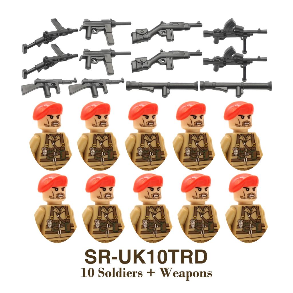 DIY WK2 Infanterie Sanitäter Soldat Motorrad Sowjetische US-Armee Militär Waffe Waffen Baustein Ziegel Kinder Kind Geschenke Spielzeug