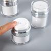 15/30/50ml Vakuum Airless Pumpen Spender Nachfüllbare Creme Flasche Drucktyp Feuchtigkeitscreme Tiegel