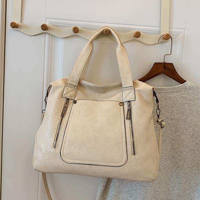 Однотонная деловая сумка большого размера — фото 7